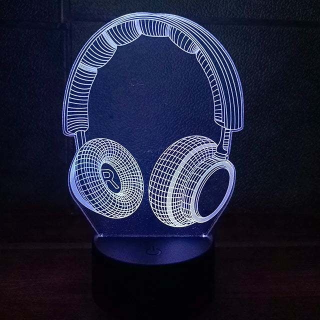 Luminária 3D LED para Quarto Gamer – Luz Noturna Criativa e Presente Perfeito