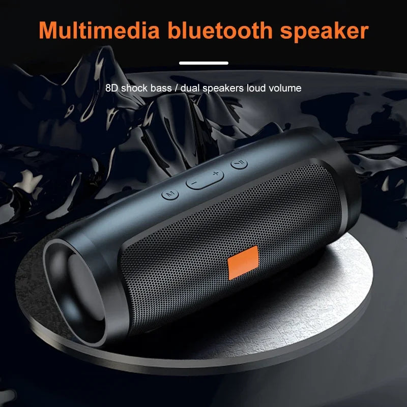 Alto-falante Bluetooth Portátil com Subwoofer, TF/USB, FM e Transmissão de Voz - Som Estéreo Duplo para Uso Externo